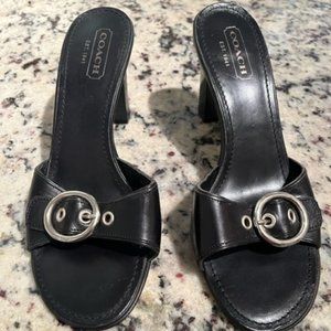 **NEW** Coach Deidre Mule Sandals Size 8.5 Black